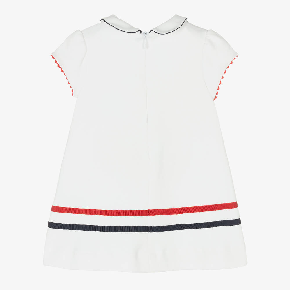 Patachou-Белое платье из хлопкового джерси | Childrensalon Outlet