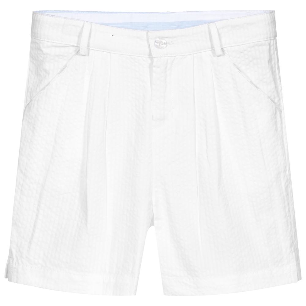 Patachou - Girls White Cotton Shorts | Childrensalon