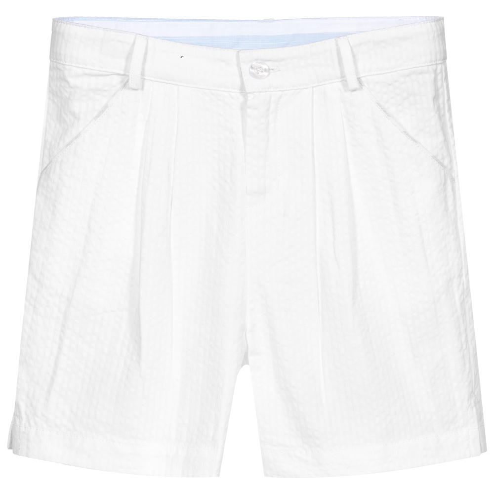 Patachou-Girls White Cotton Shorts | Childrensalon Outlet