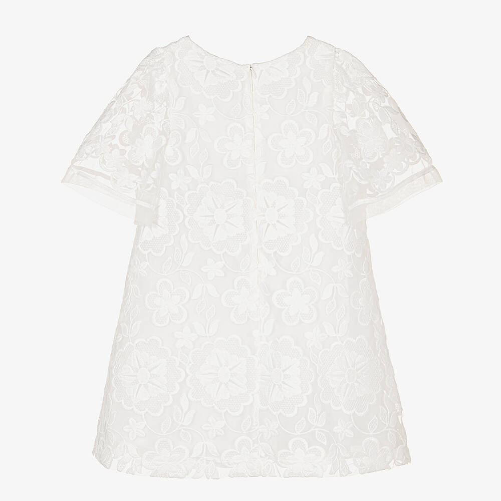Patachou-فستان تول مطرز لون أبيض | Childrensalon Outlet