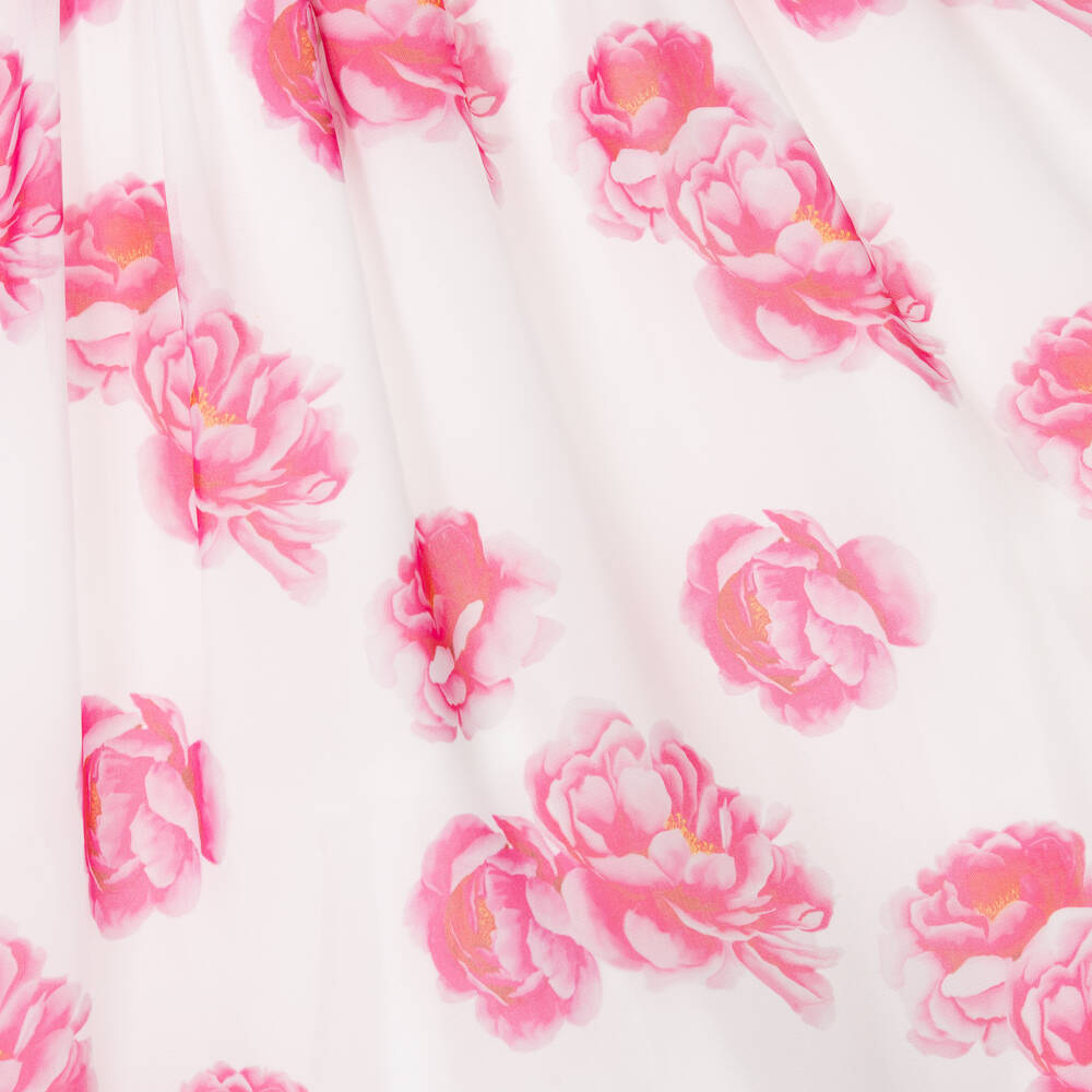 Patachou-Бело-розовое шифоновое платье для девочек | Childrensalon Outlet