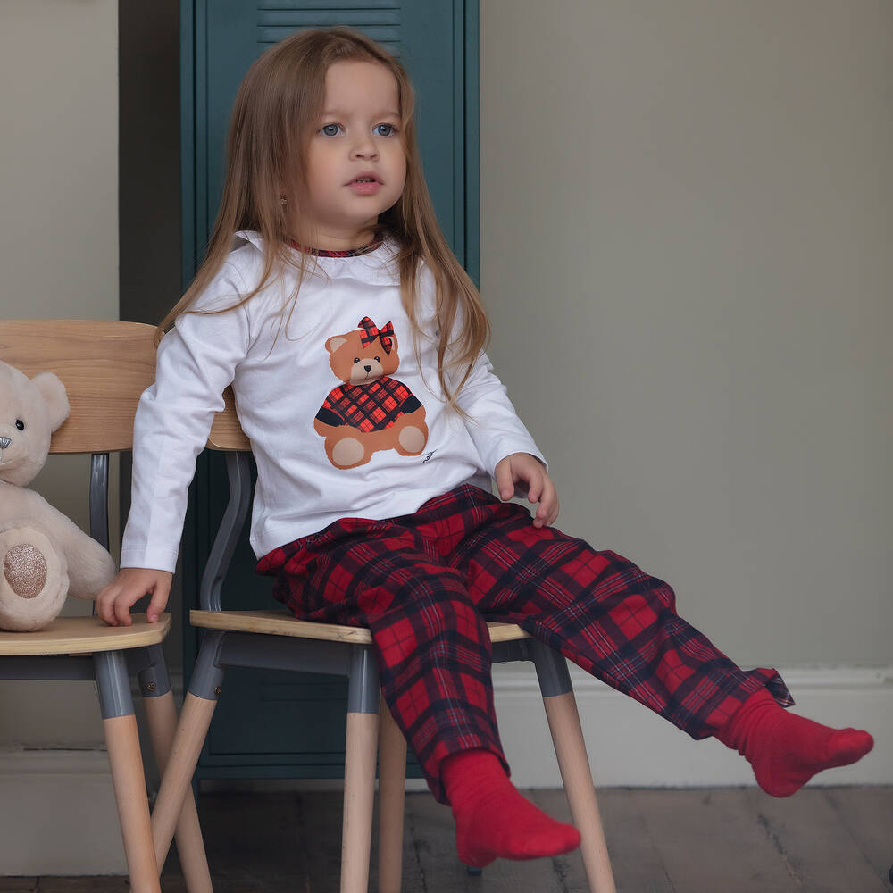 Patachou-Бело-красная пижама для девочек | Childrensalon Outlet