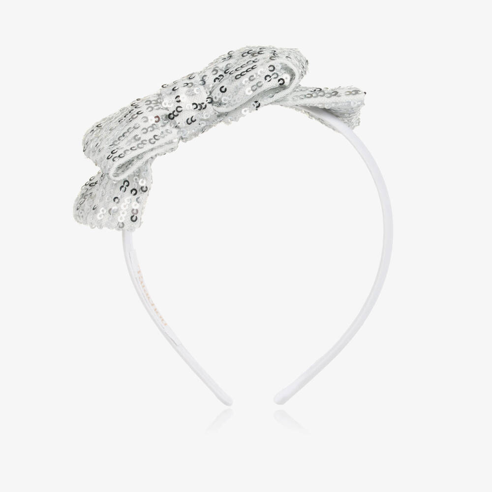 Patachou-Белая блестящая повязка с бантом для девочек | Childrensalon Outlet