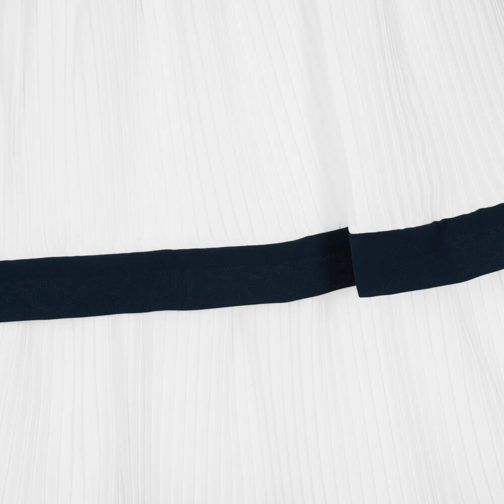 Patachou-Белое многоярусное платье из креп-жоржетта | Childrensalon Outlet