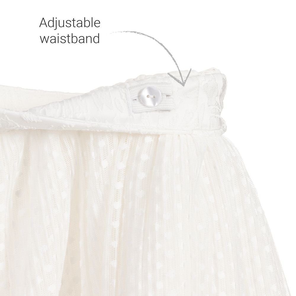 Patachou Girls White Tulle Skirt Childrensalon Outlet