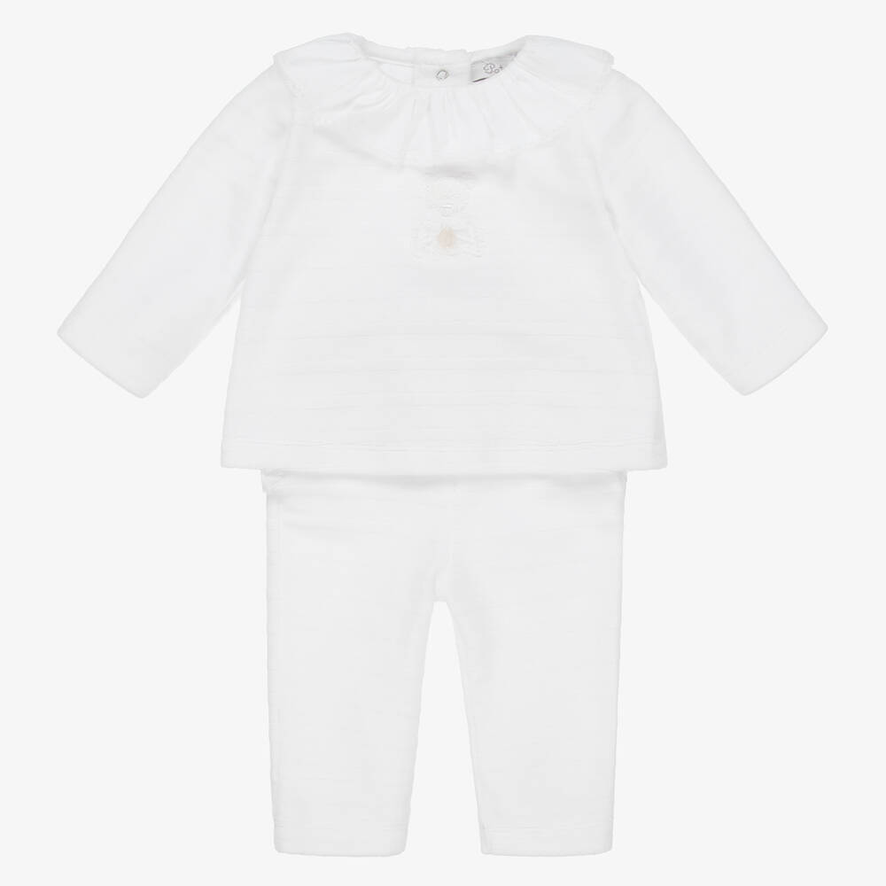 Patachou - Ensemble pantalon blanc fille | Childrensalon