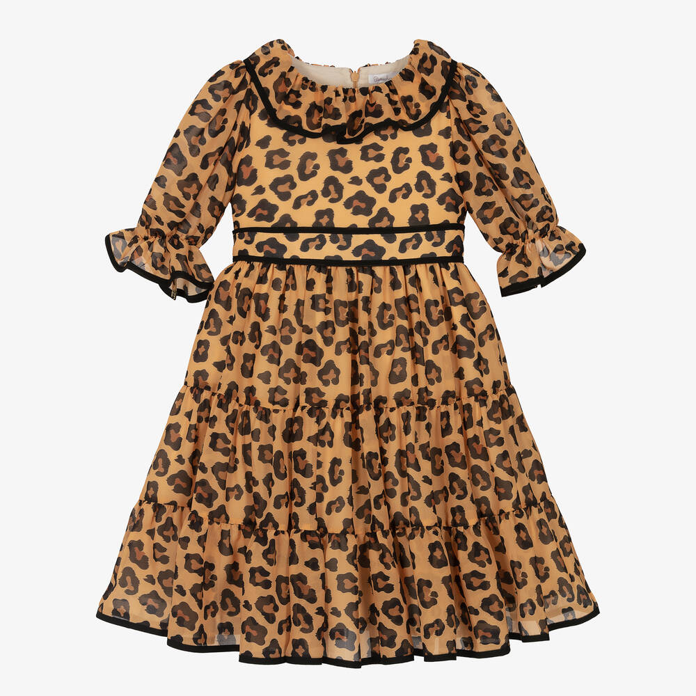 Patachou - Leopardenkleid in Gelb und Schwarz | Childrensalon