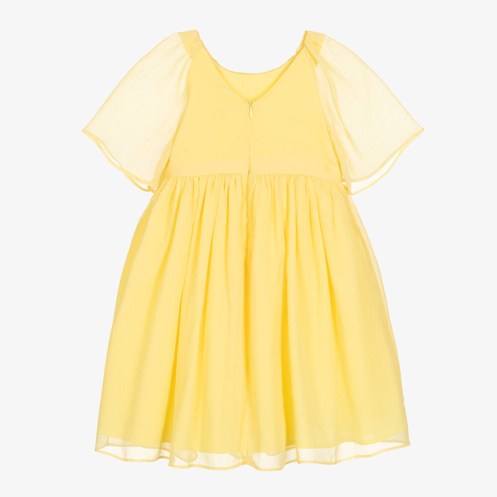 باتاشو-فستان شيفون لون أصفر | Childrensalon Outlet
