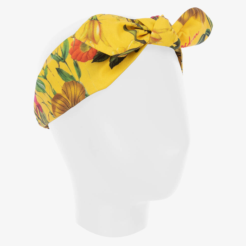 باتاشو-طوق للرأس قطن بوبلين لون أصفر للبنات | Childrensalon Outlet