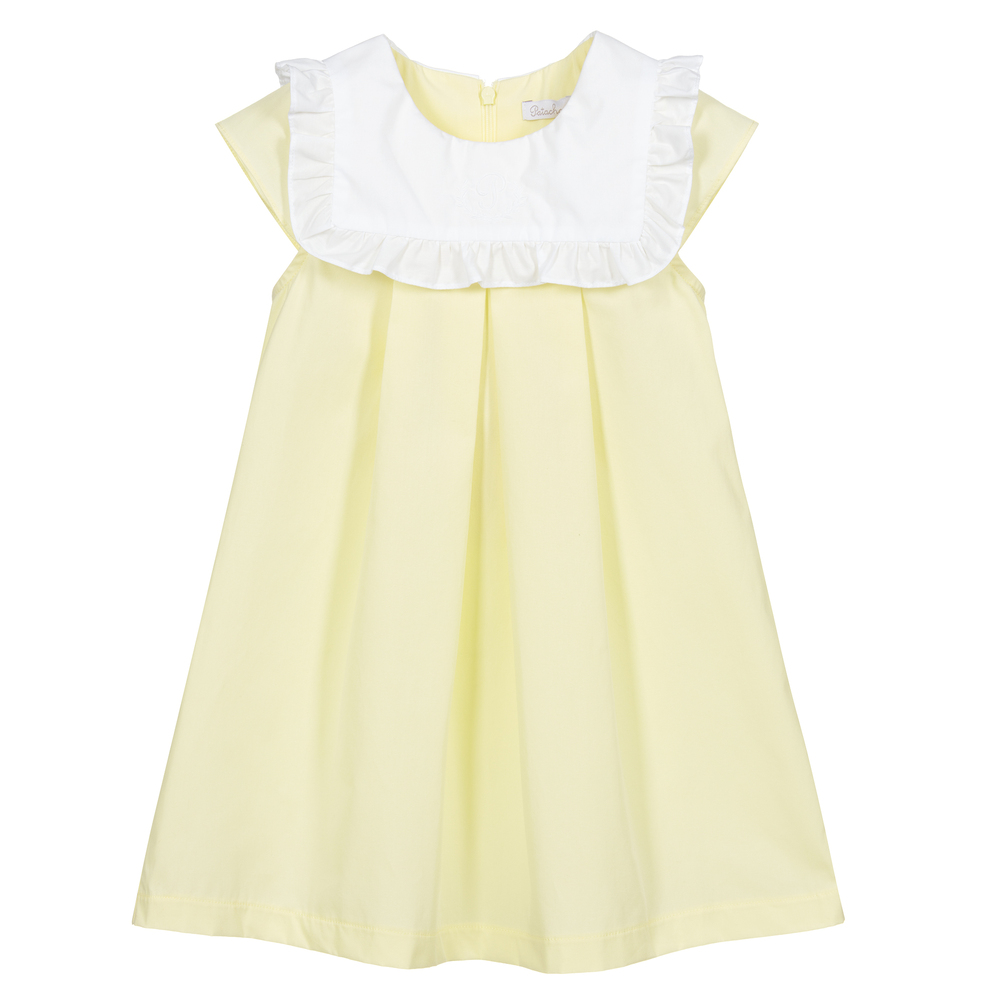 Patachou - Girls Yellow Cotton Dress | Childrensalon