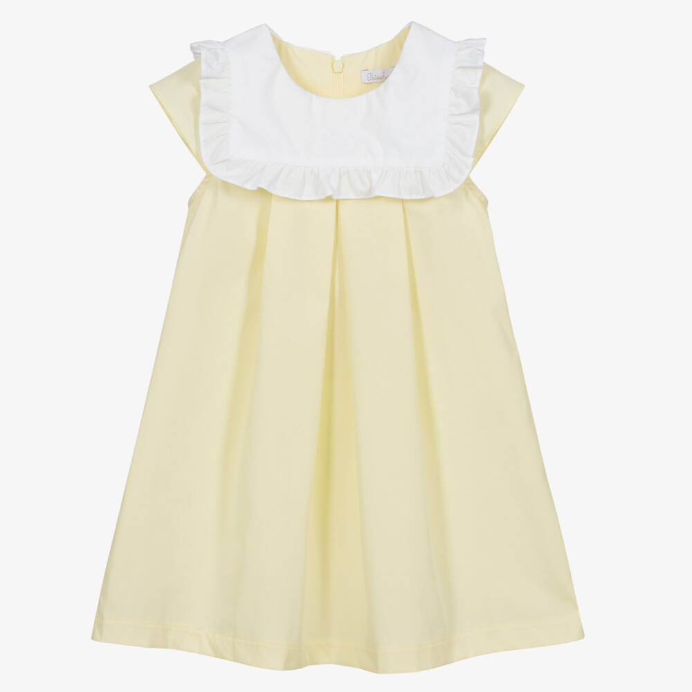 Patachou-Girls Yellow Cotton Dress | Childrensalon Outlet