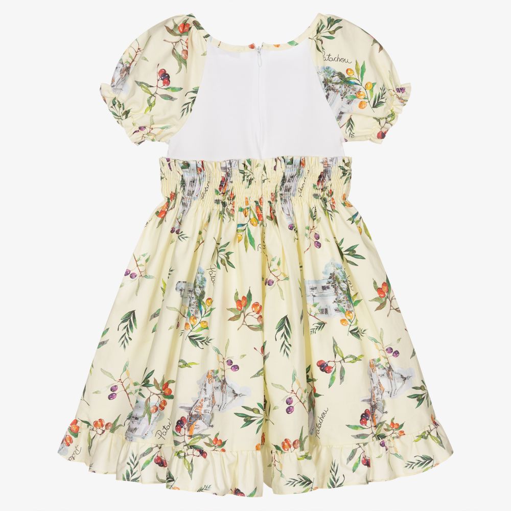 Patachou-Girls Yellow Cotton Dress | Childrensalon Outlet
