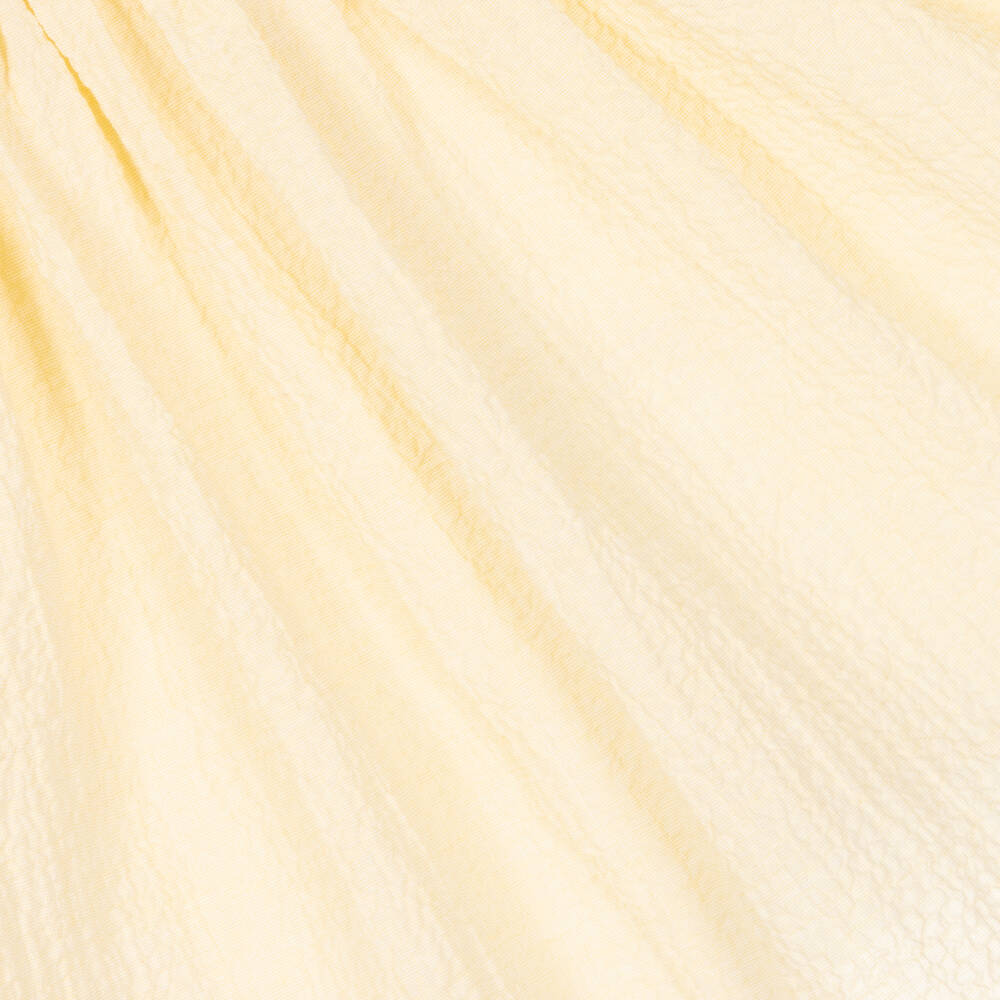 Patachou-Girls Yellow Cotton Seersucker Dress | Childrensalon Outlet