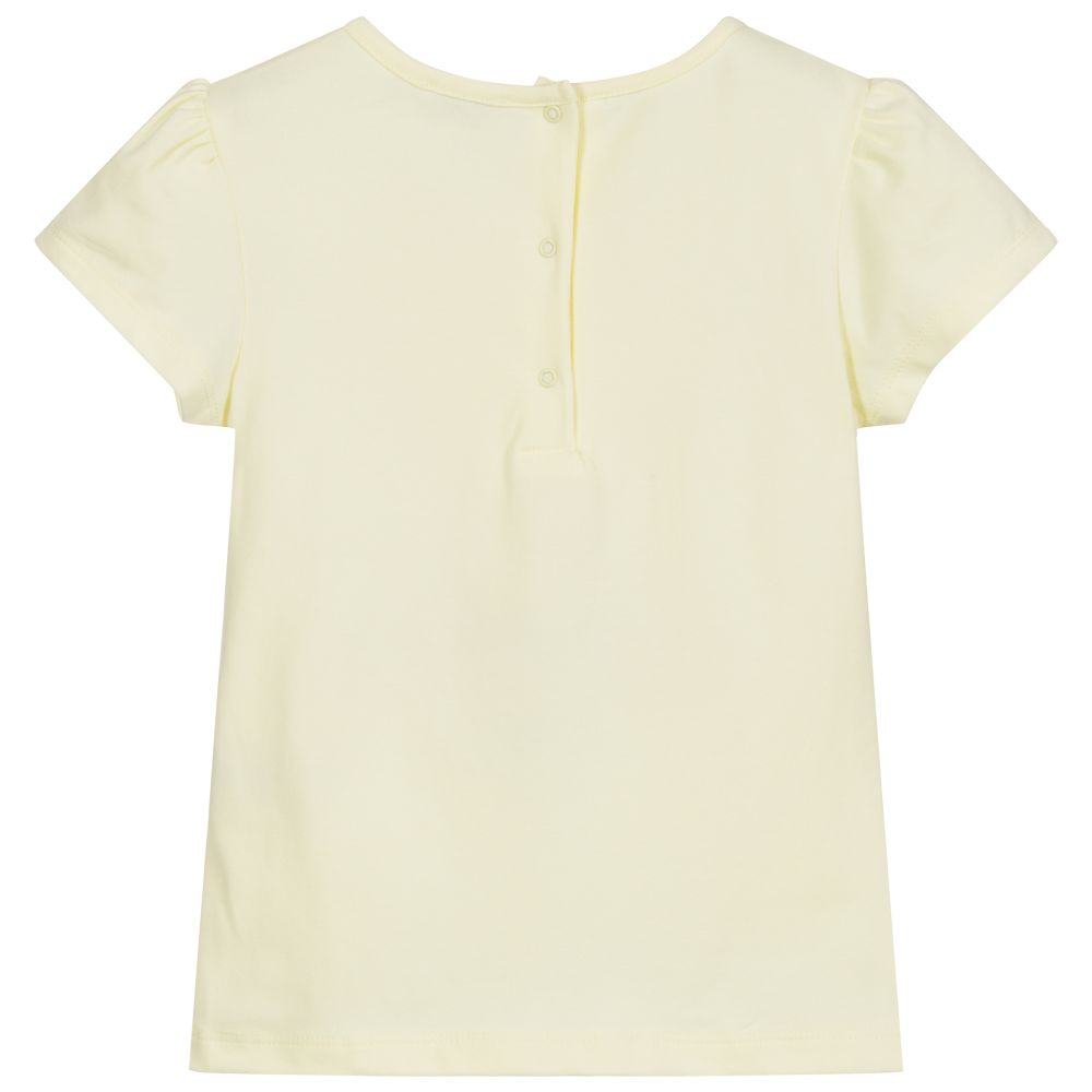 Patachou-Girls Yellow Cotton T-Shirt | Childrensalon Outlet