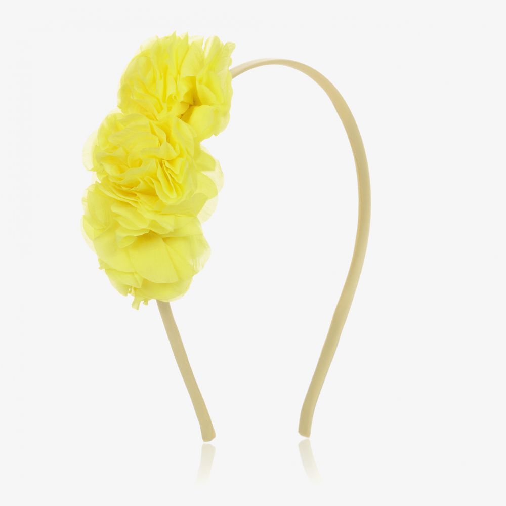 Patachou - Girls Yellow Floral Hairband | Childrensalon