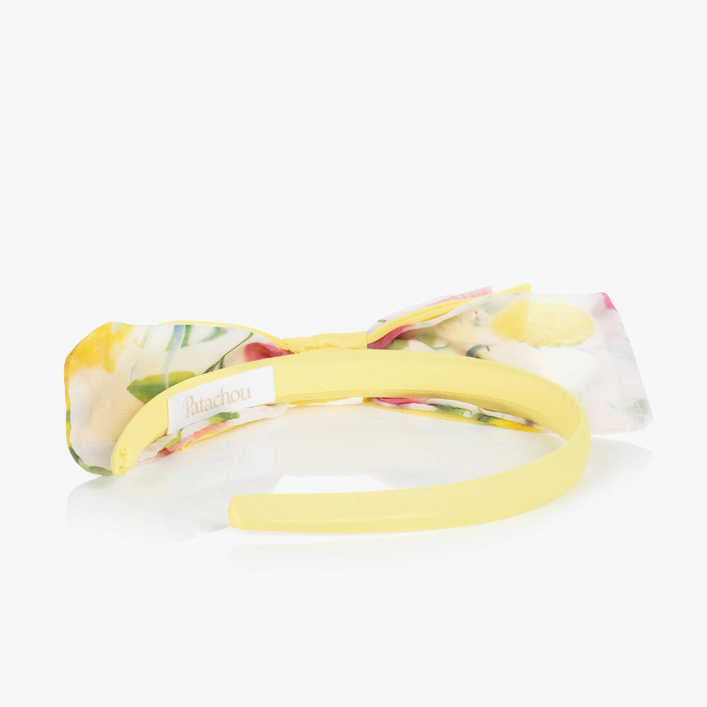 Patachou-Girls Yellow Floral Hairband | Childrensalon Outlet