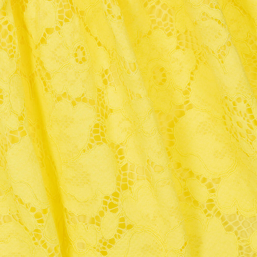 Patachou-Girls Yellow Lace & Chiffon Dress | Childrensalon Outlet