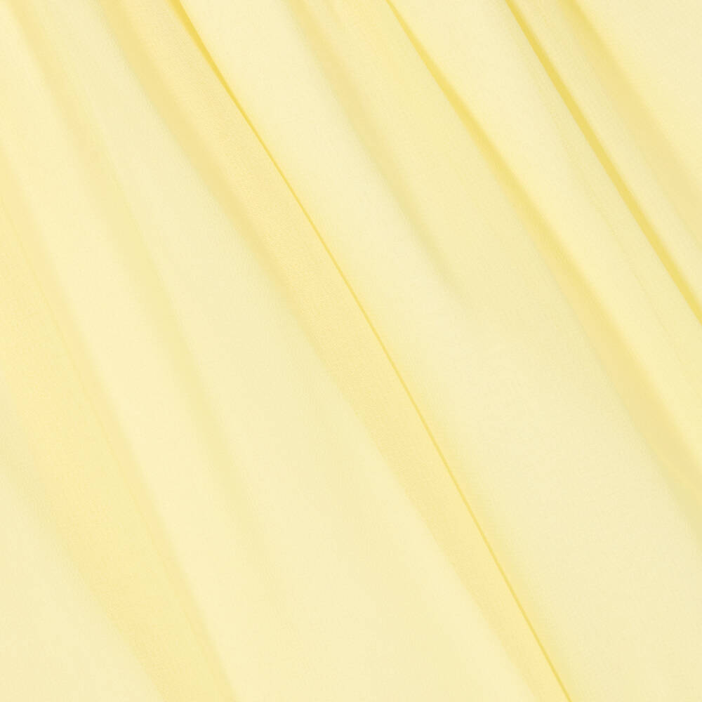 Patachou-Girls Yellow Ruffle Crêpe Chiffon Dress | Childrensalon Outlet