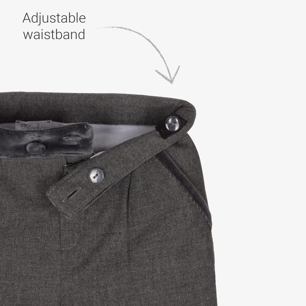 Patachou-بِدلة مع جيليه مزيج فيسكوز لون رمادي وأبيض للأولاد - 3 قطع | Childrensalon Outlet