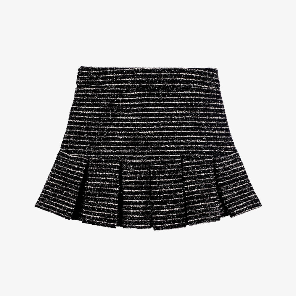 Patachou-Ivory & Black Tweed Skirt Set | Childrensalon Outlet