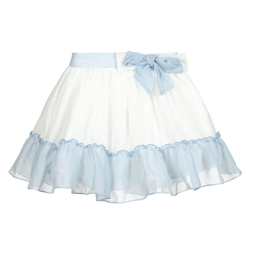 Patachou - Ivory & Blue Chiffon Skirts | Childrensalon