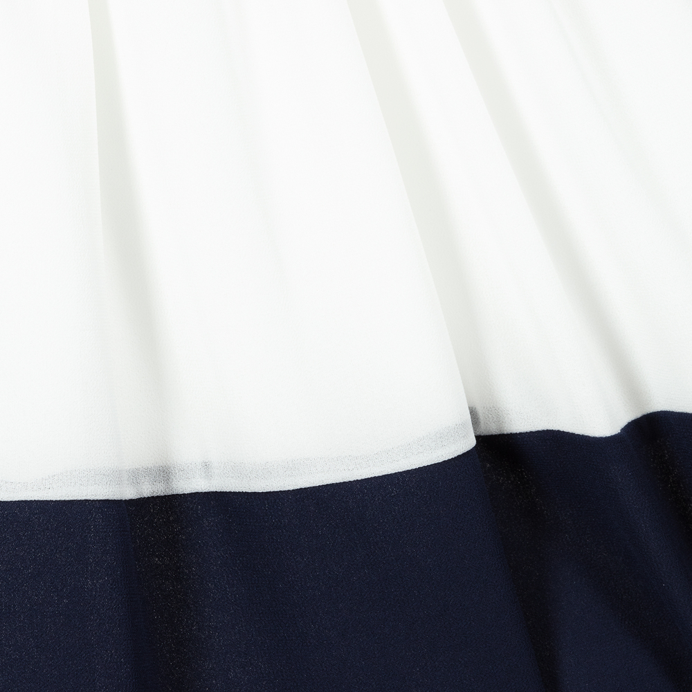 Patachou-Ivory & Blue Crêpe Dress | Childrensalon Outlet