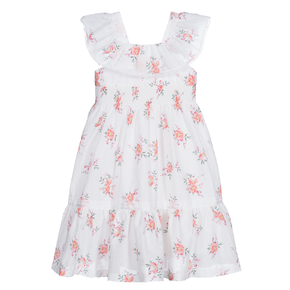 Patachou - Ivory & Pink Floral Dress | Childrensalon