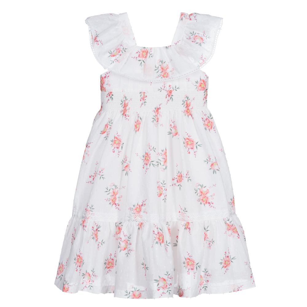 Patachou - Robe fleurie ivoire et rose | Childrensalon