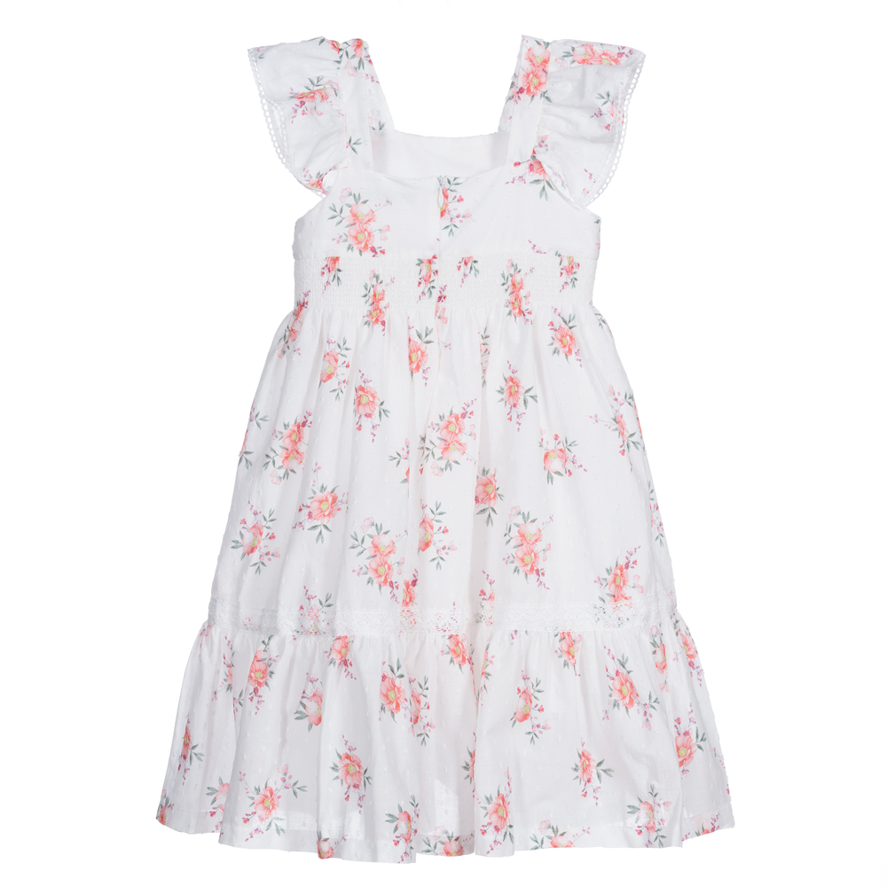 Patachou-Ivory & Pink Floral Dress | Childrensalon Outlet