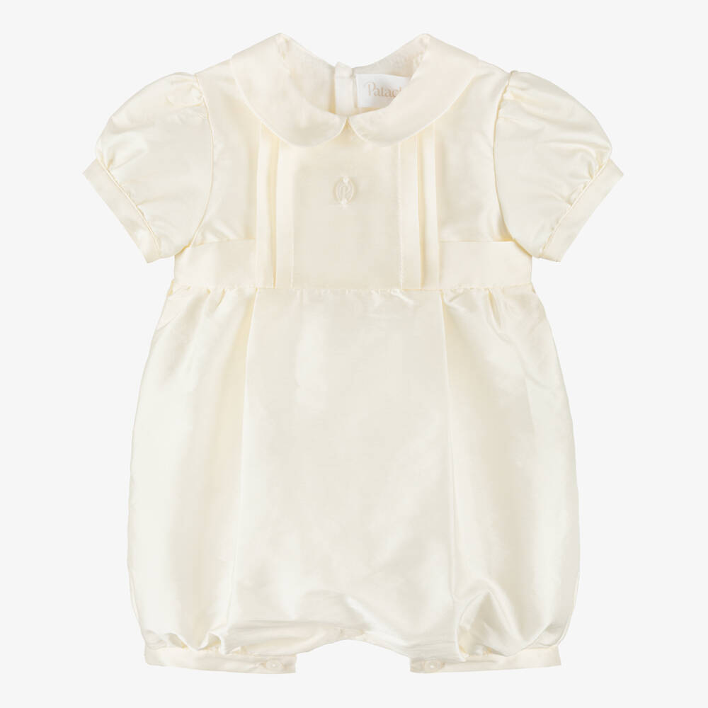 Patachou-Ivory Satin Baby Shortie | Childrensalon Outlet