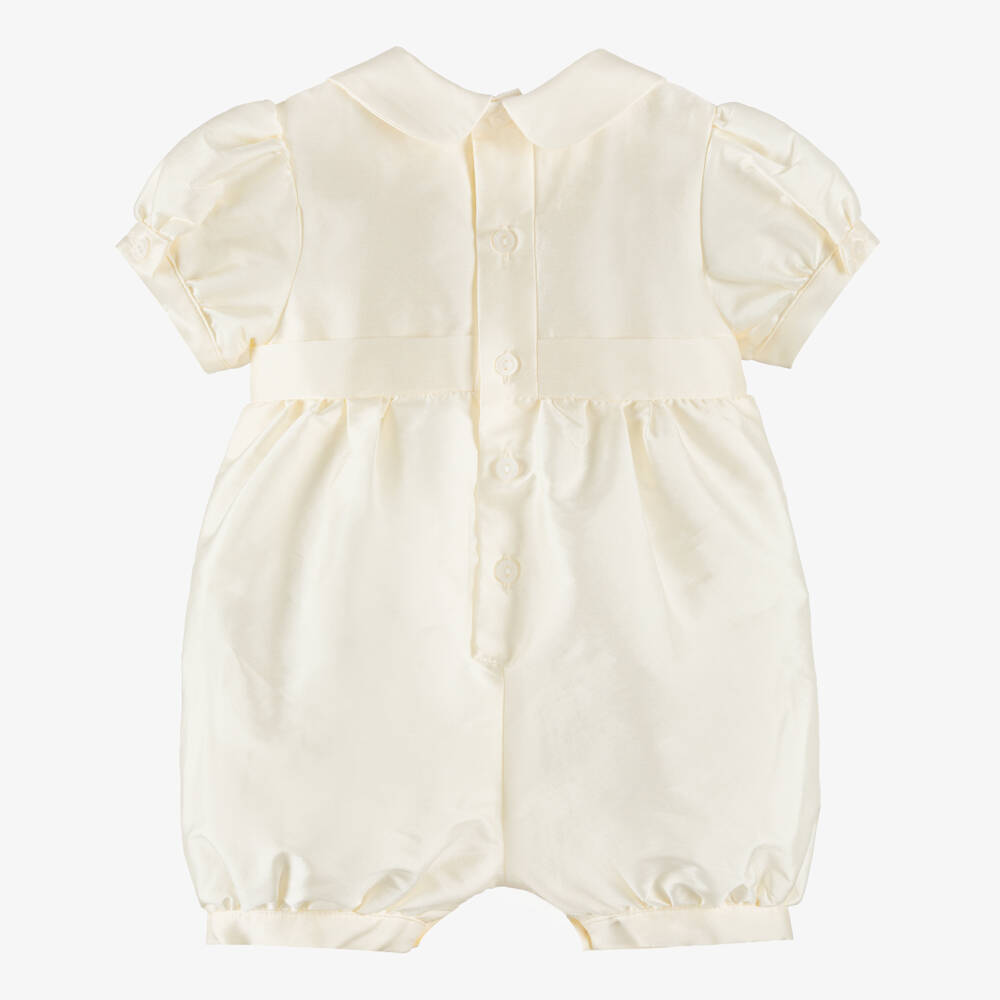 Patachou-Ivory Satin Baby Shortie | Childrensalon Outlet