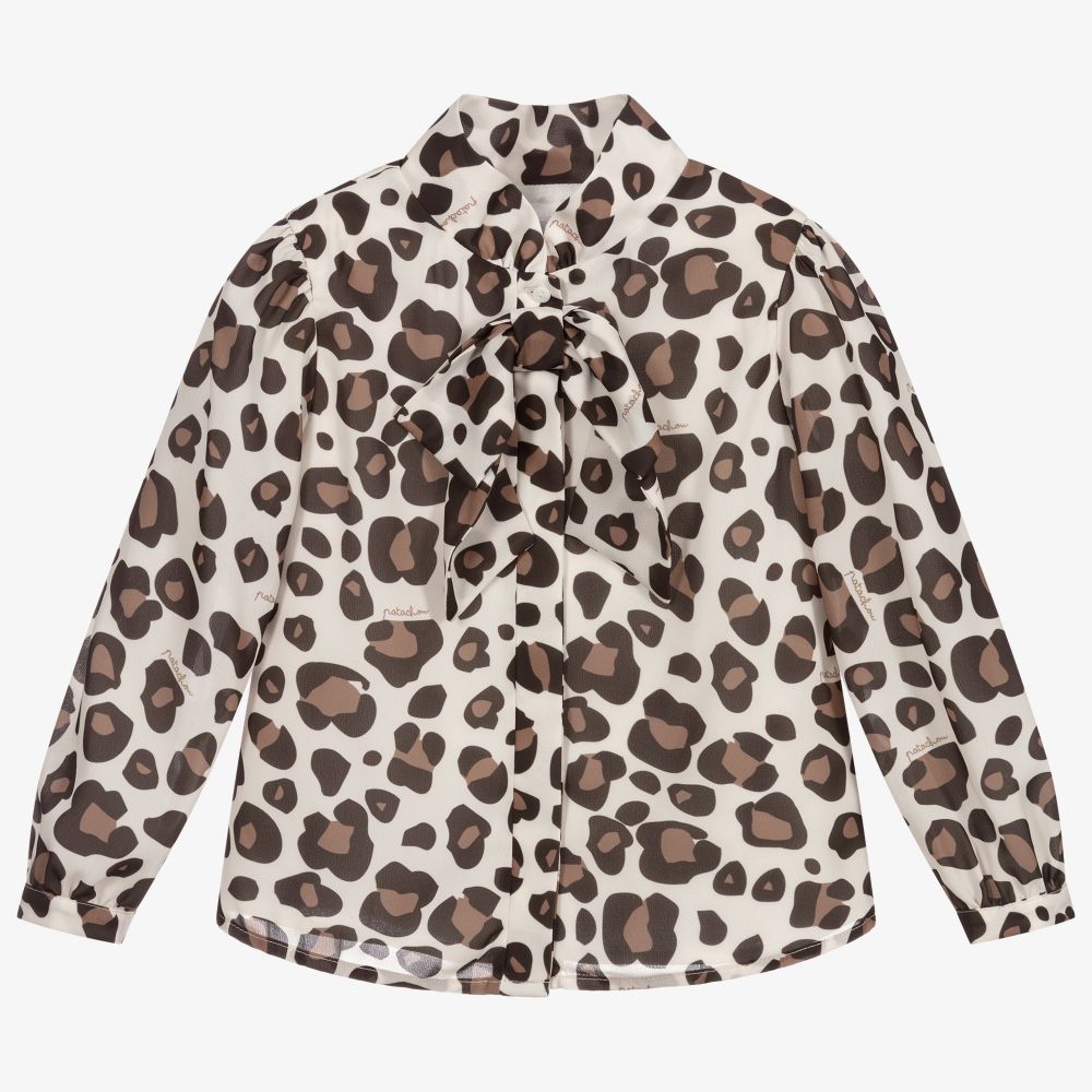 Patachou - Шифоновая блузка с леопардовым принтом | Childrensalon