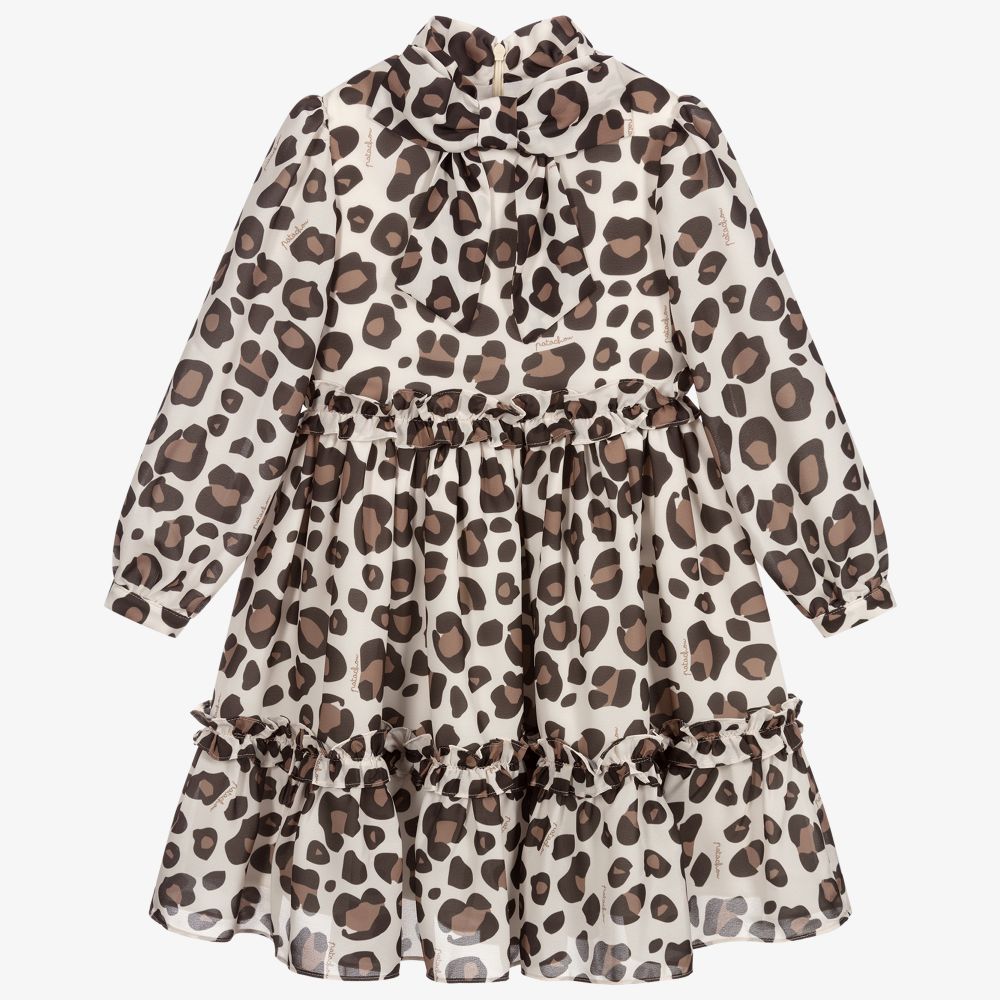 Patachou - Leopard Print Chiffon Dress | Childrensalon