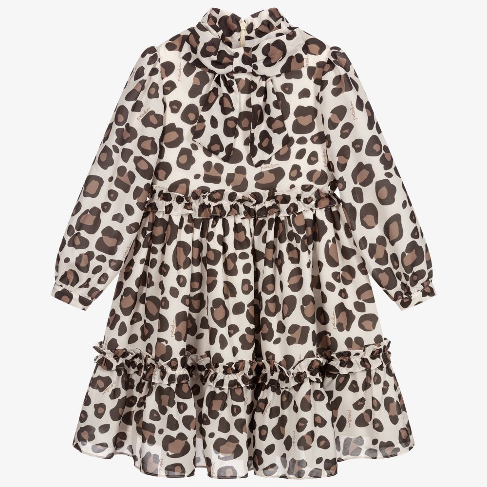 Patachou - Chiffonkleid mit Leoparden-Print | Childrensalon