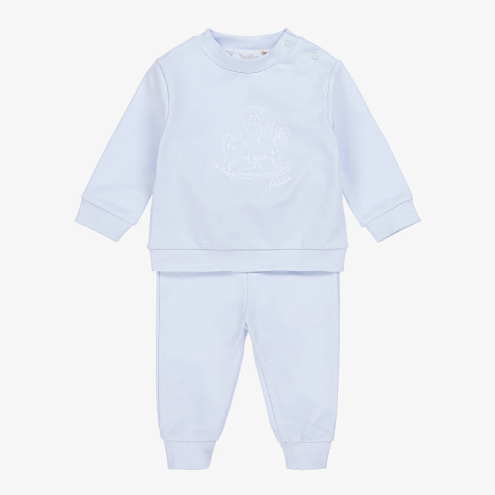 Patachou-Little Boys Cozy Blue Tracksuit | Childrensalon Outlet