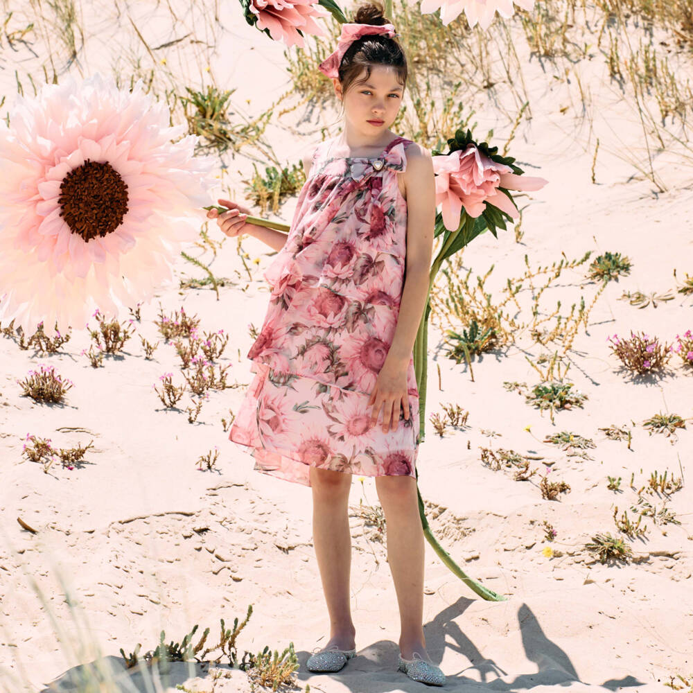 Patachou-Little Ladies Blush Floral Dress | Childrensalon Outlet