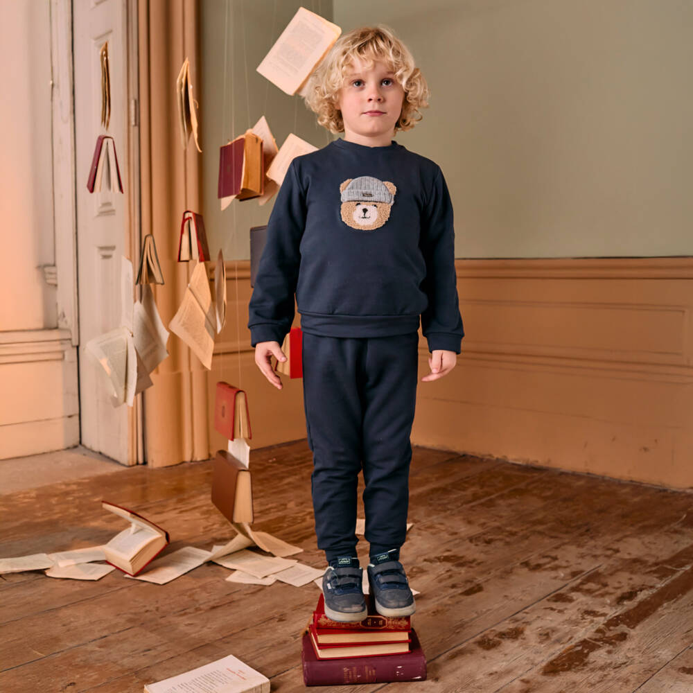 Patachou-Navy Bear Tracksuit | Childrensalon Outlet