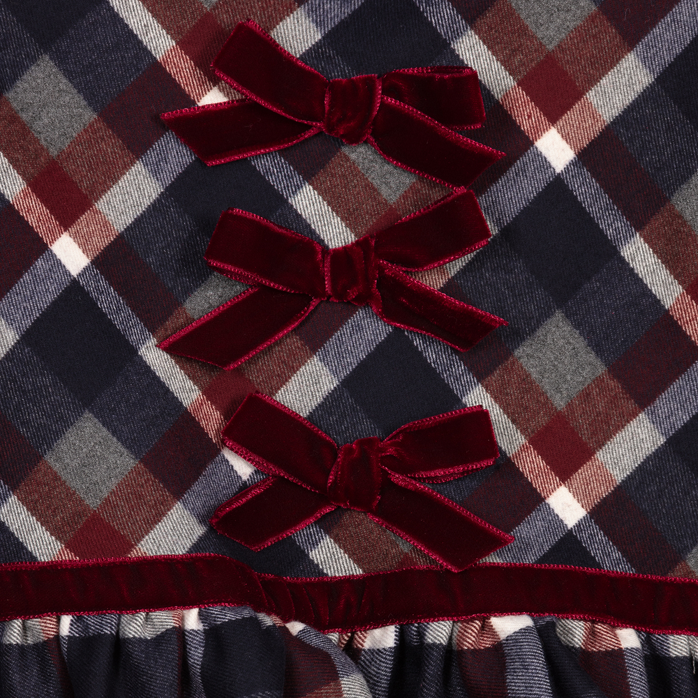 Patachou-Сине-красное платье в клетку | Childrensalon Outlet