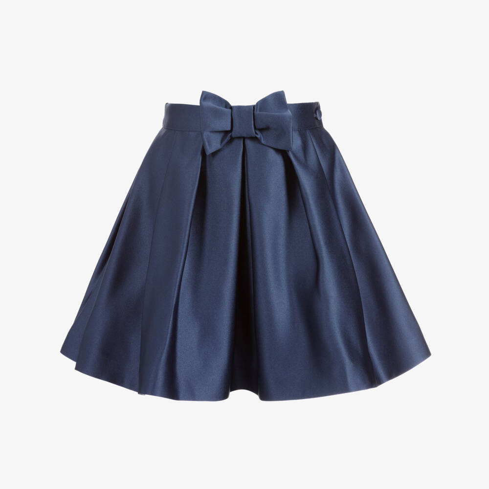 Patachou-تنورة ساتان لون أزرق | Childrensalon Outlet