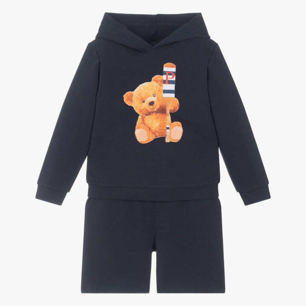 Patachou-Синий комплект из хлопка с медвежонком для детей | Childrensalon Outlet
