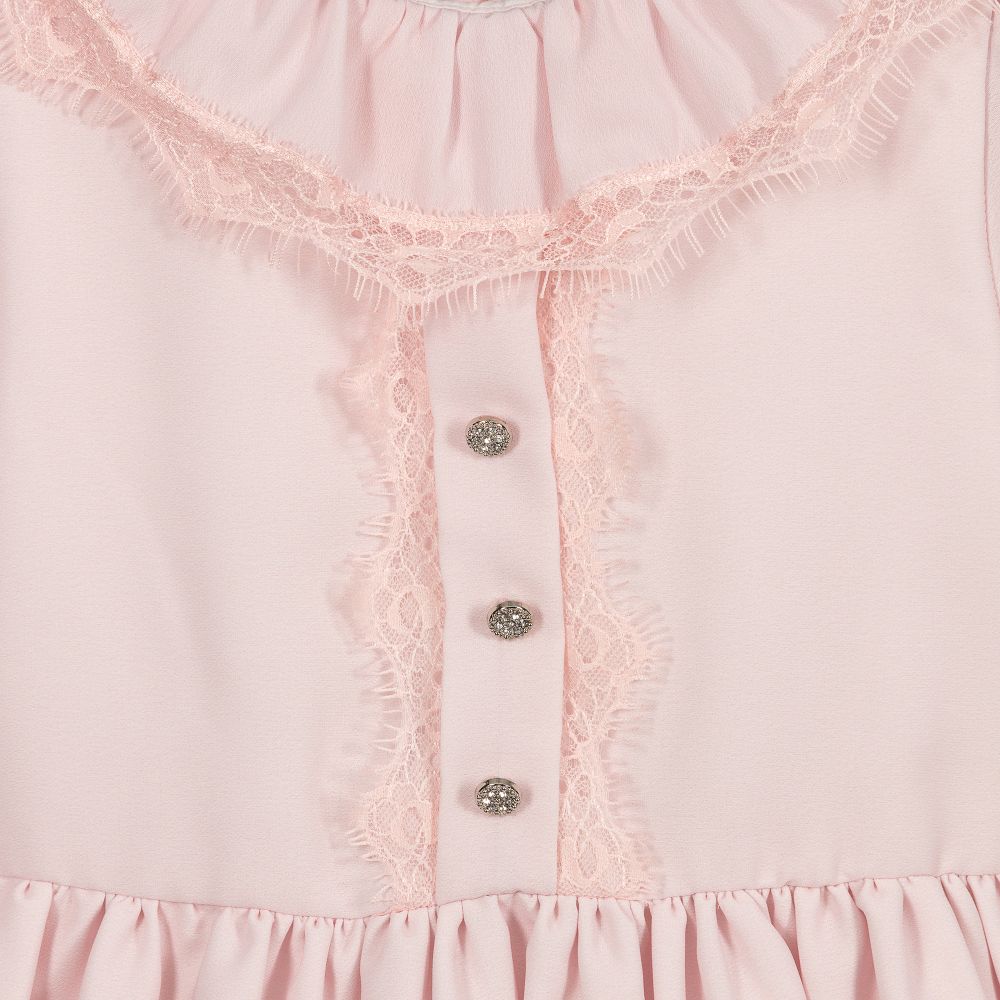 Patachou-Розовое платье с кружевной отделкой | Childrensalon Outlet