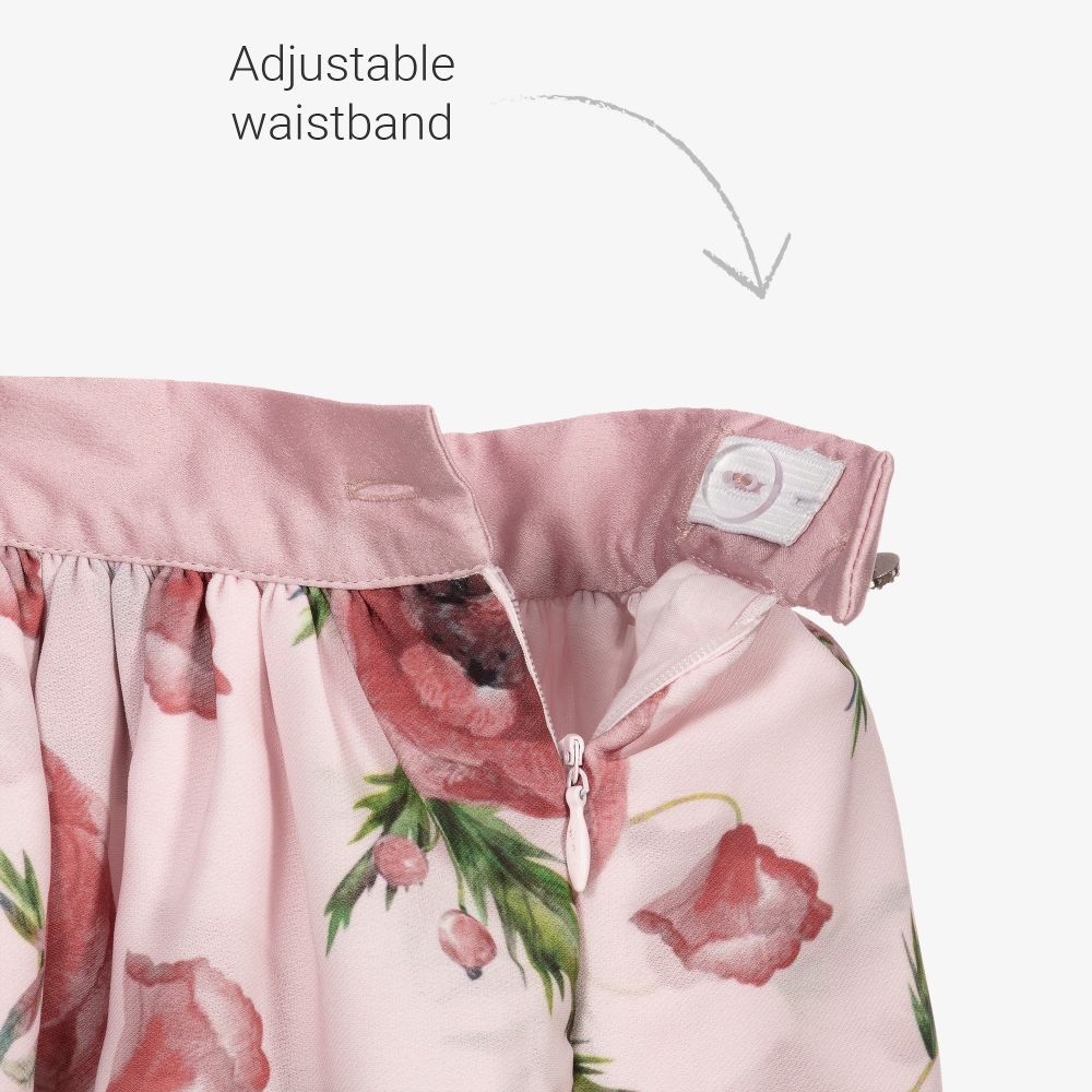 Patachou-Pink Chiffon Poppy Skirt | Childrensalon Outlet