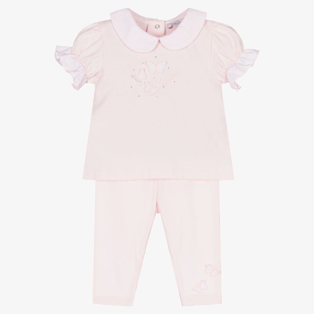 Patachou - Rosa Baby-Leggings-Set aus Baumwolle | Childrensalon