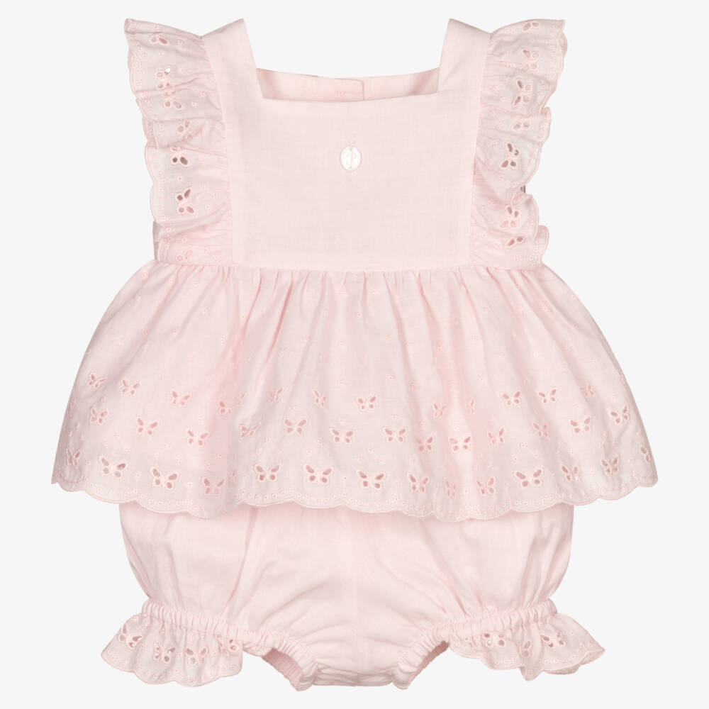 Patachou - Rosa Baumwollshorts-Set für Babys | Childrensalon