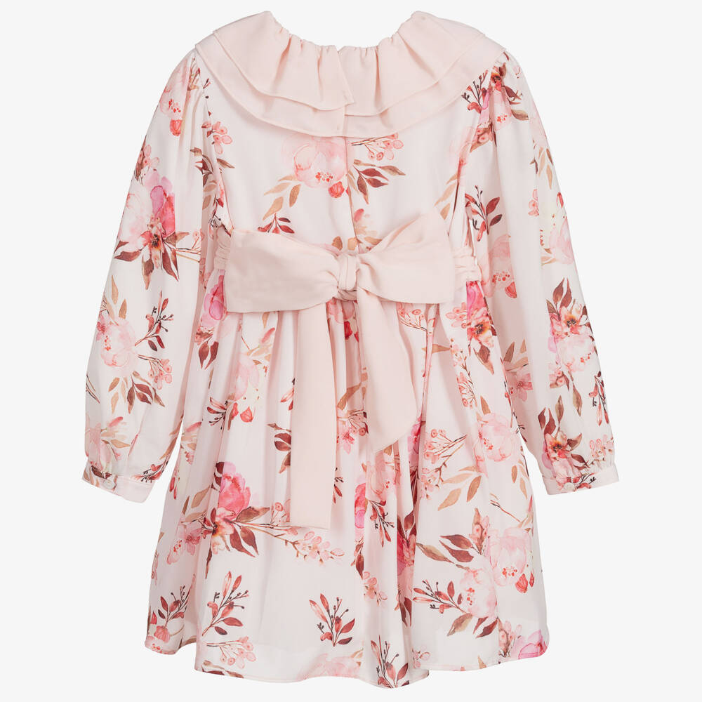 Patachou-Pink Floral Chiffon Dress | Childrensalon Outlet