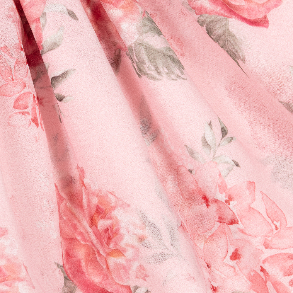 Patachou-Pink Floral Chiffon Dress | Childrensalon Outlet