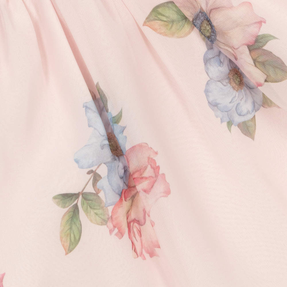 Patachou-Розовое шифоновое платье с цветами | Childrensalon Outlet