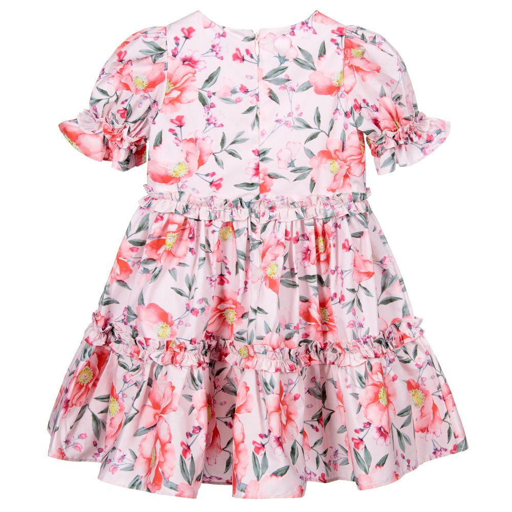 Patachou-Pink Floral Cotton Dress | Childrensalon Outlet