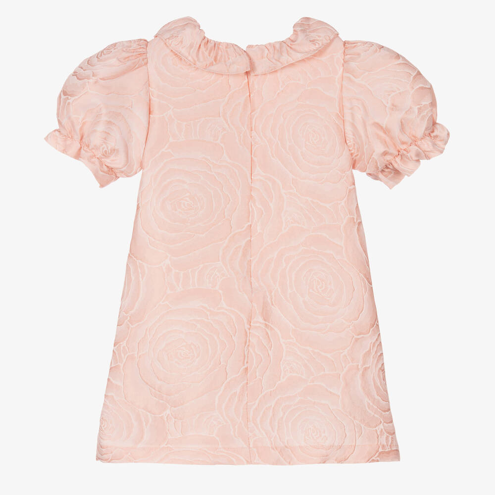 Patachou-Pink Floral Jacquard Dress | Childrensalon Outlet