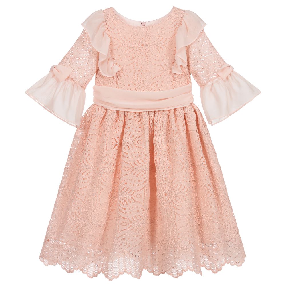 Patachou - Розовое платье из кружева и шифона | Childrensalon